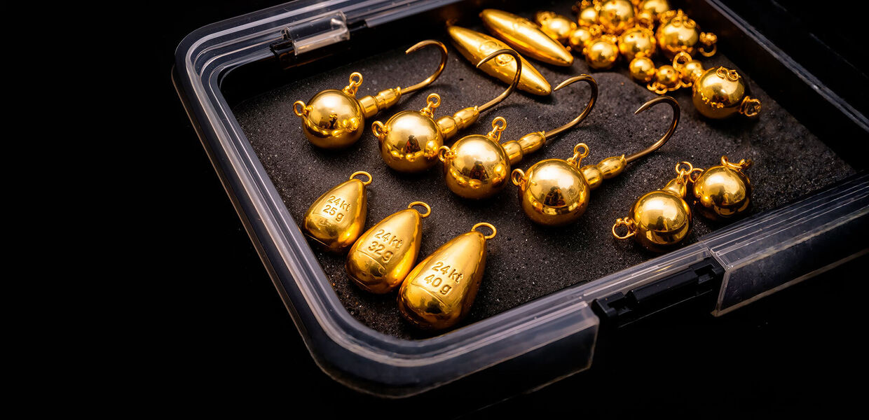 Gold statt Tungsten?</br>[Jigköpfe aus Edelmetall sorgen für Aufsehen]