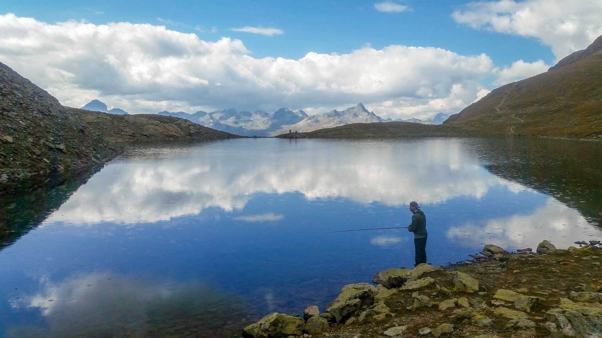 Fliegenfischen am Bergsee